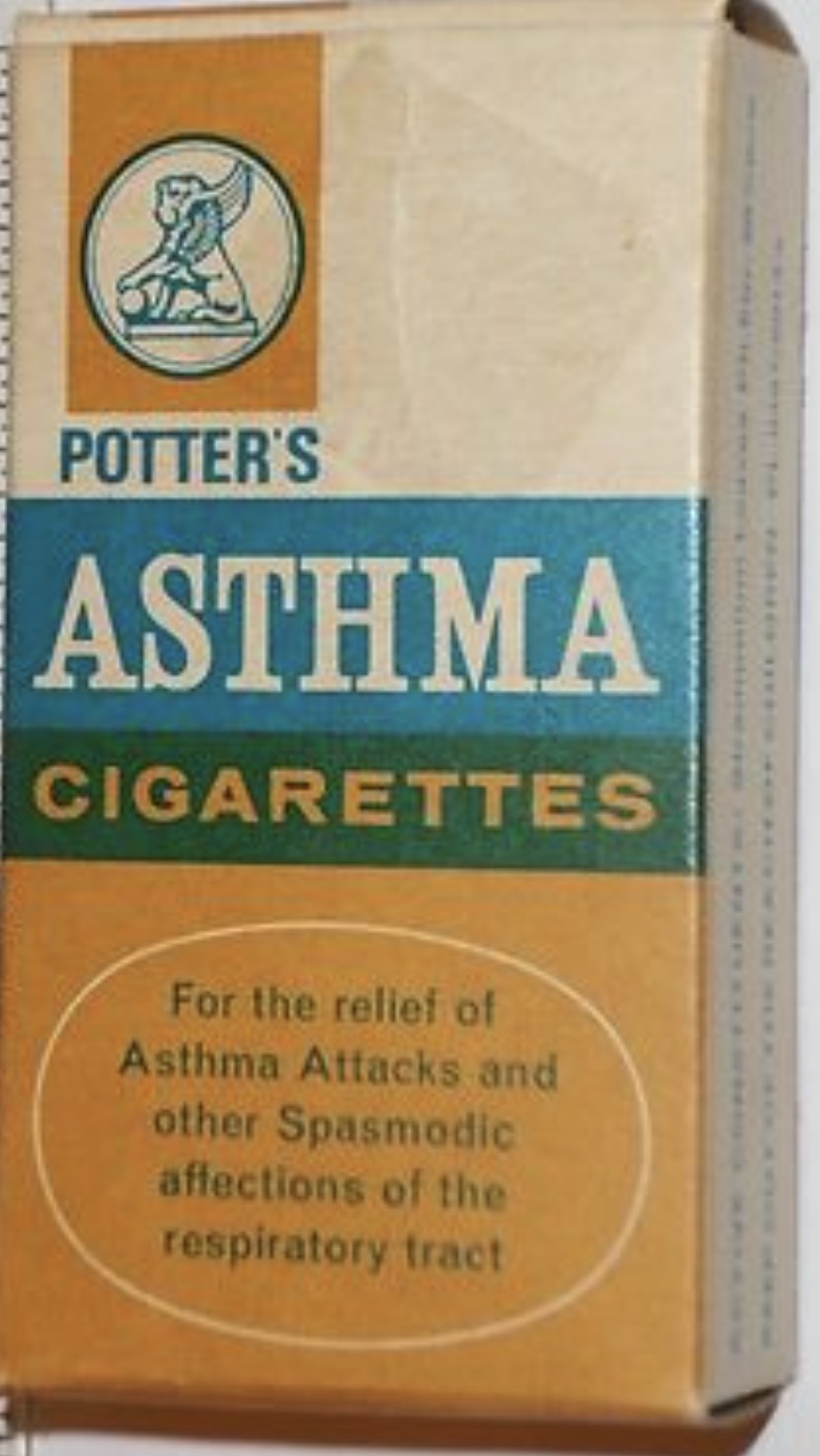 paper - Potter'S Asthma Cigarettes For the relief of Asthma Attacks and other Spasmodic affections of the respiratory tract